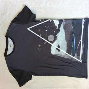 Black and Charcoal Space Planet Geometric ASOS T-Shirt